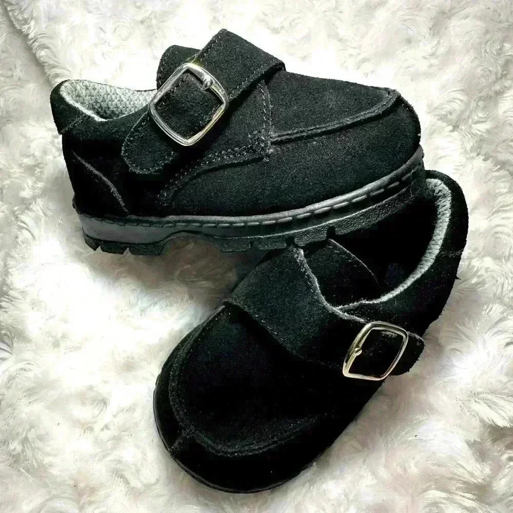 Rugged Outback Smart-Fit Boys Size 4 Infant/Toddler Black Dress Shoes